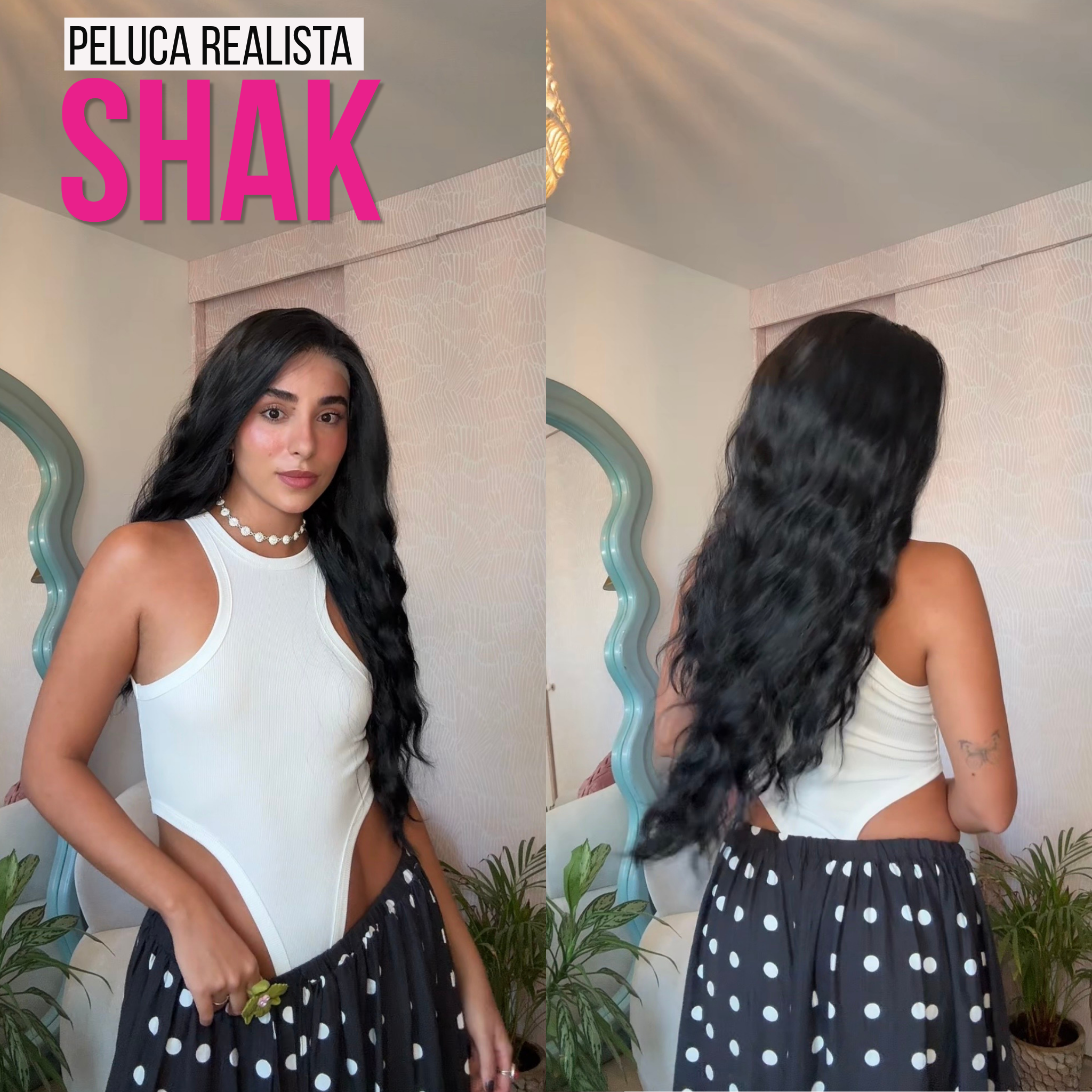 Peluca Realista Shak negro