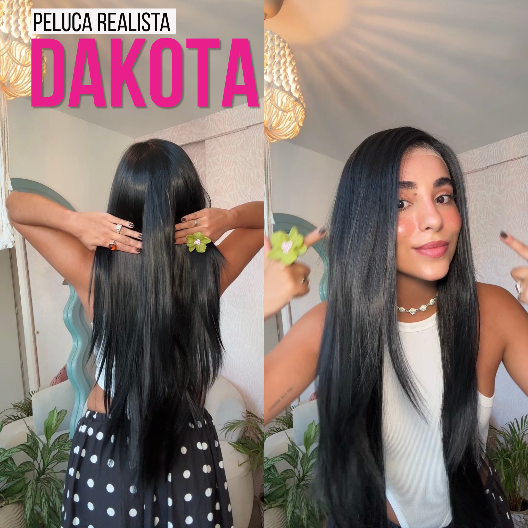 Peluca realista Dakota