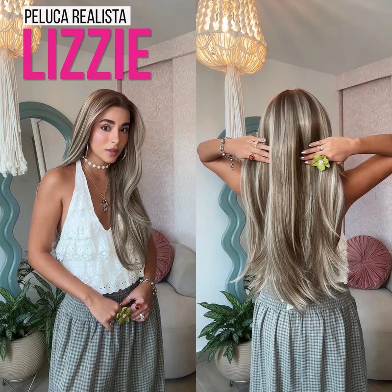 Peluca realista Lizzie 26 pulgadas rubio cenizo — imagen 2 de 3