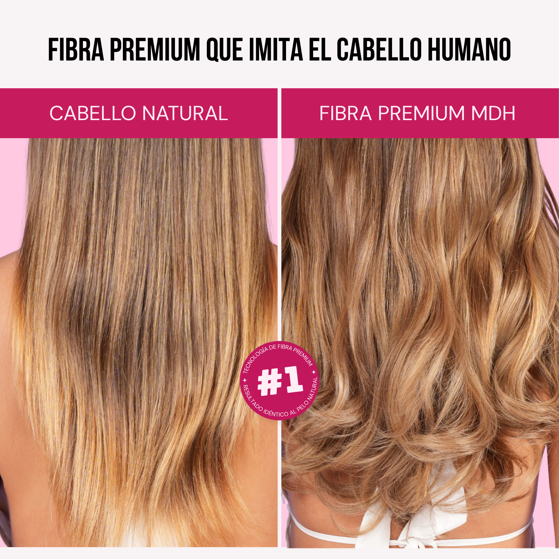 Extensiones Gin 16" de MyDollHair — fibra premium que imita el cabello humano