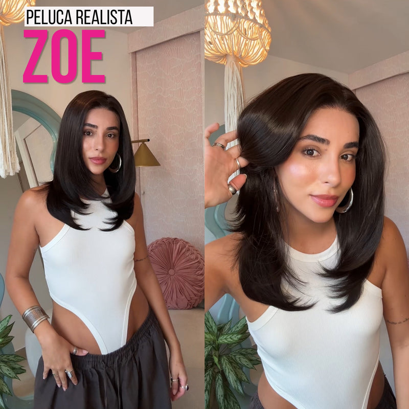 Zoe — Peluca Realista, Lace 13x6 Mini, Efecto Blower, Castaño oscuro — imagen 1 de 2