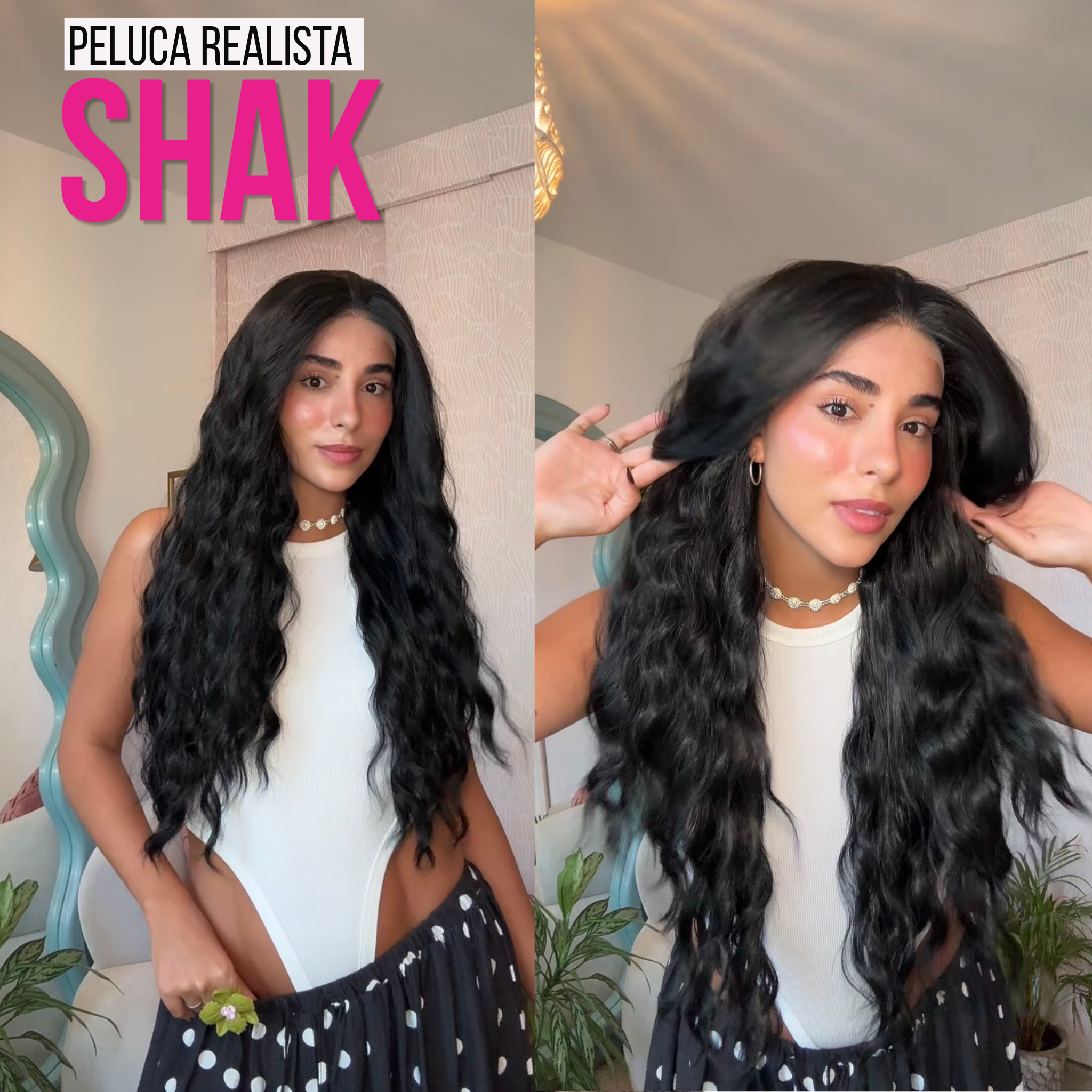 Peluca Realista Shak negro