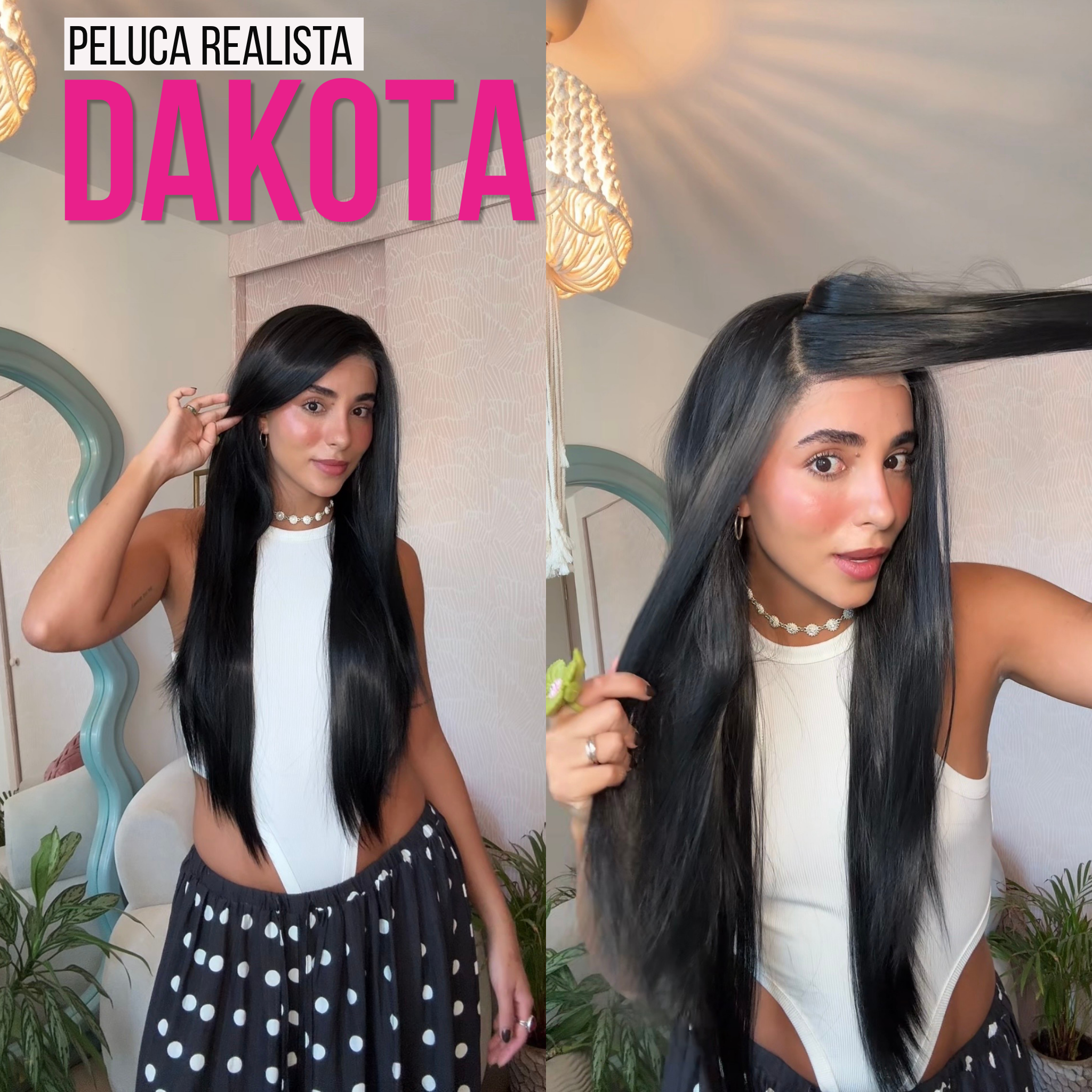 Peluca realista Dakota