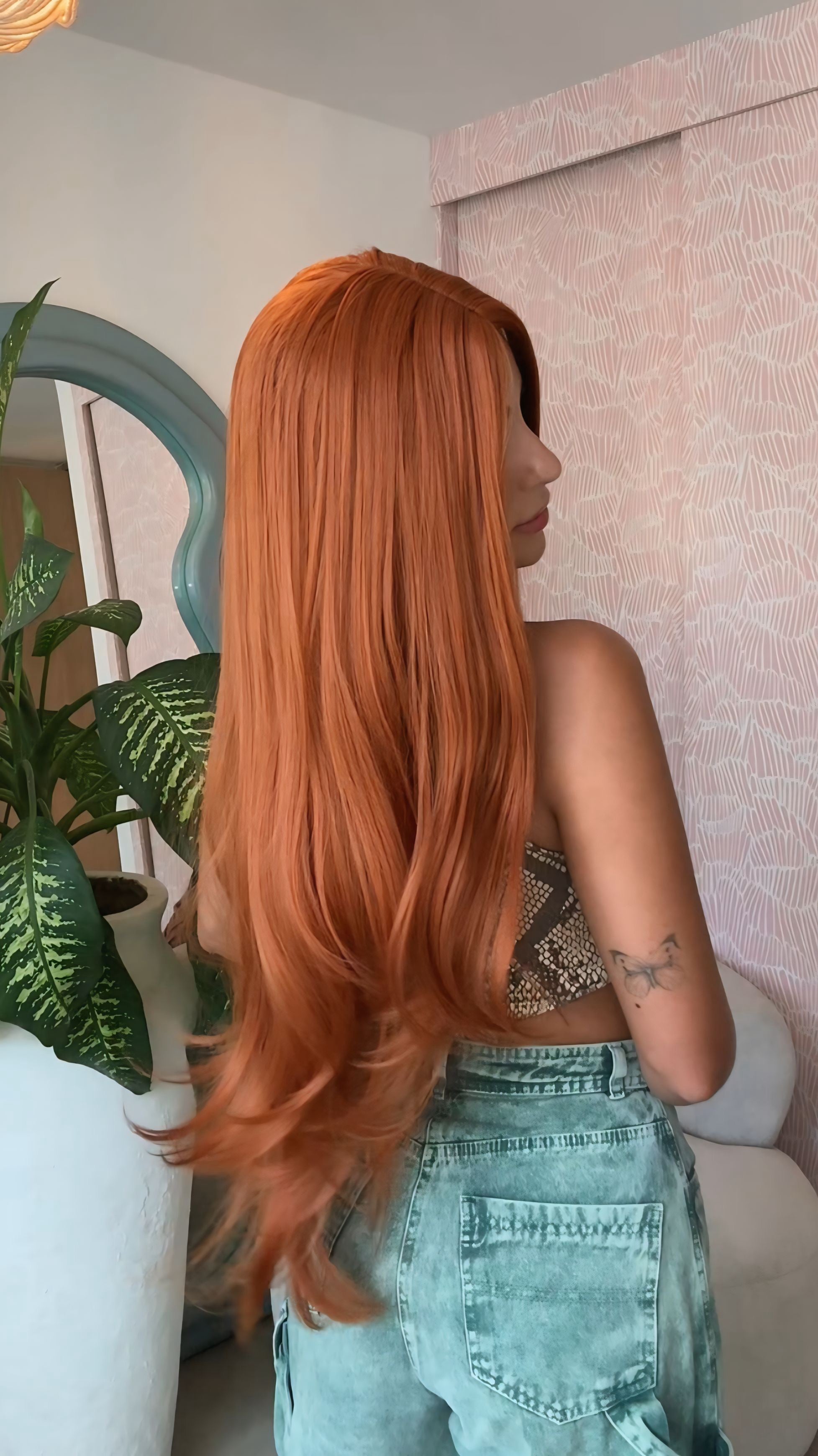 Peluca sin lace  Lola cobrizo