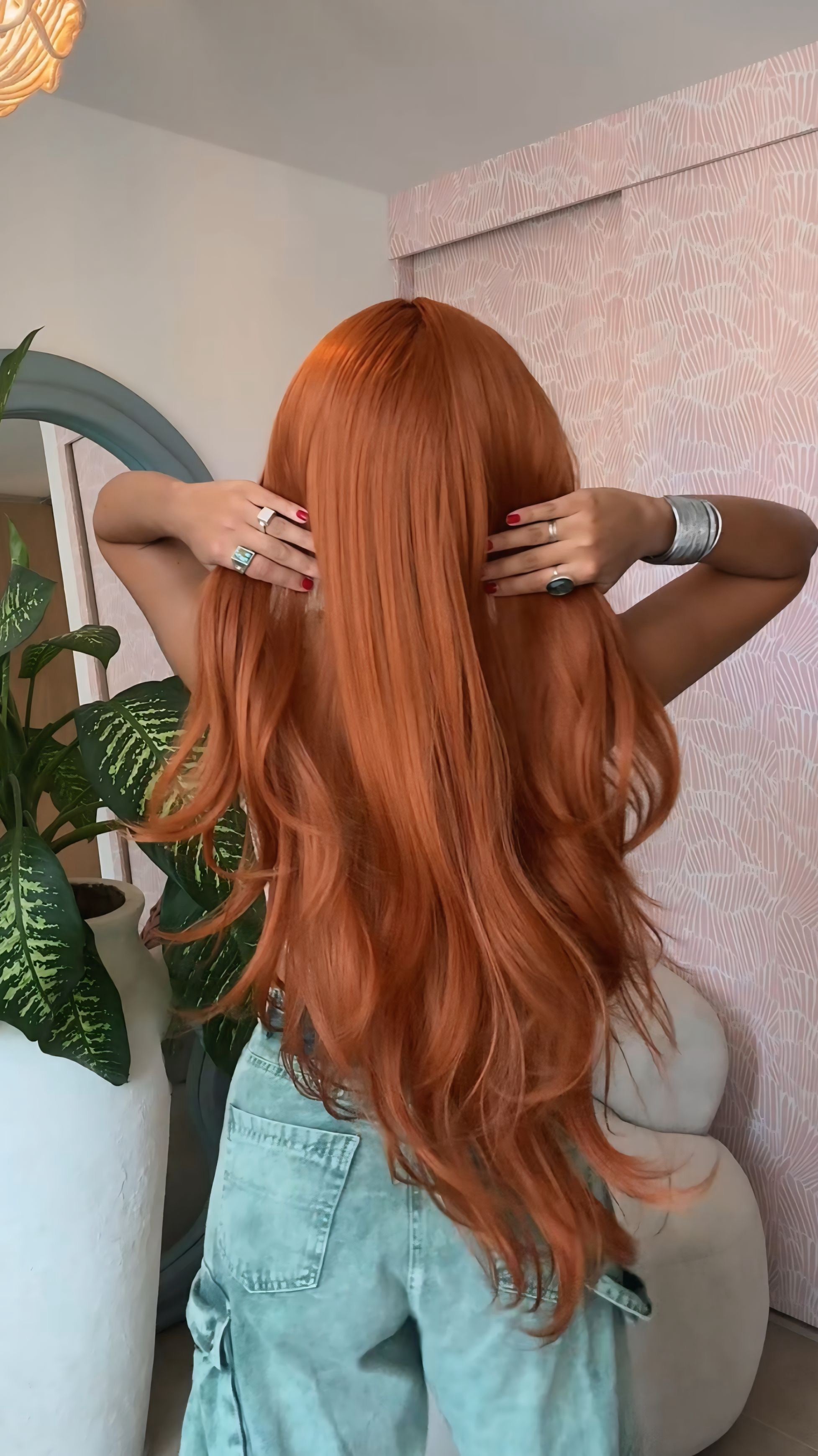 Peluca sin lace  Lola cobrizo