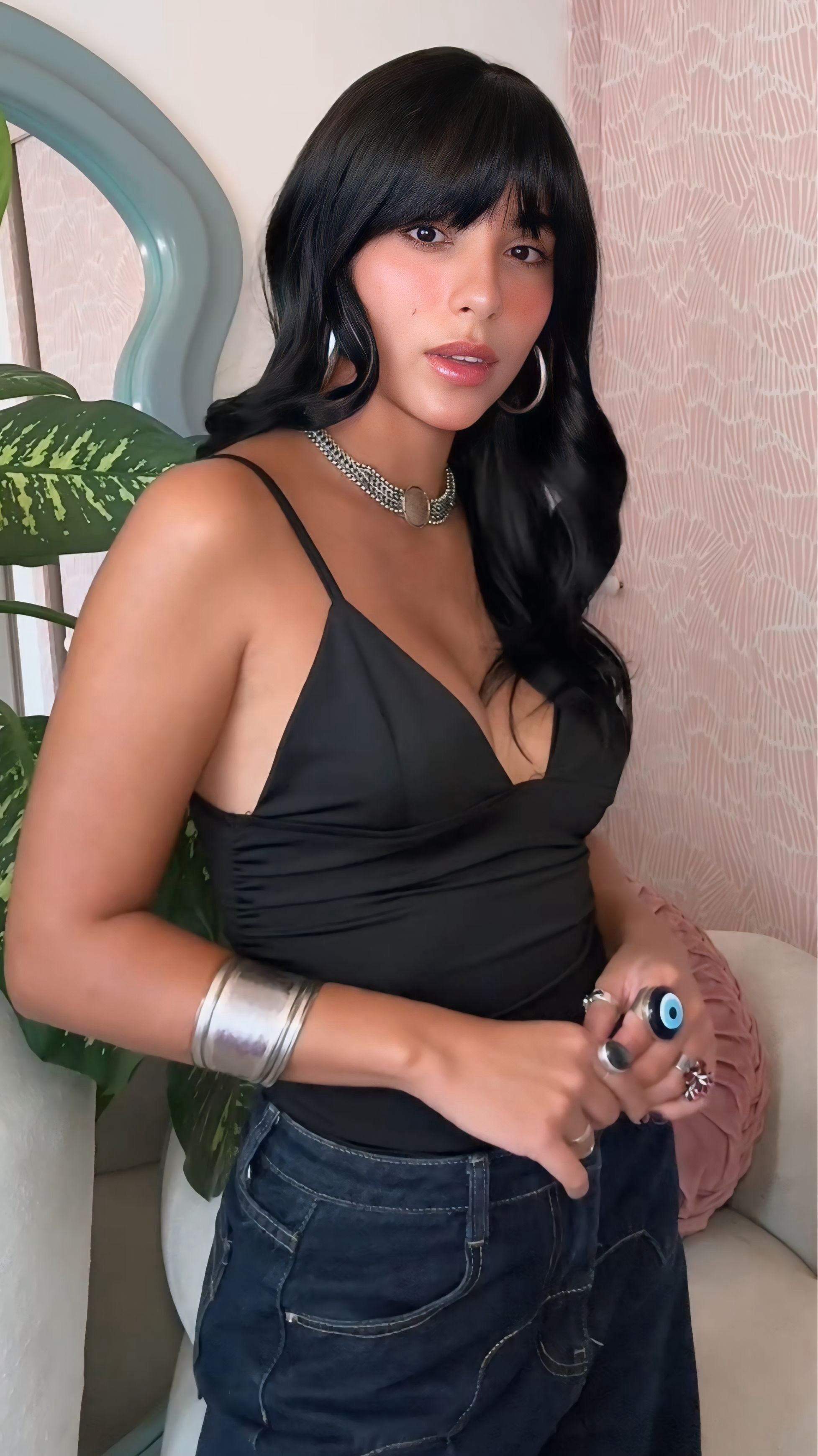 Peluca capul Sasha Negro