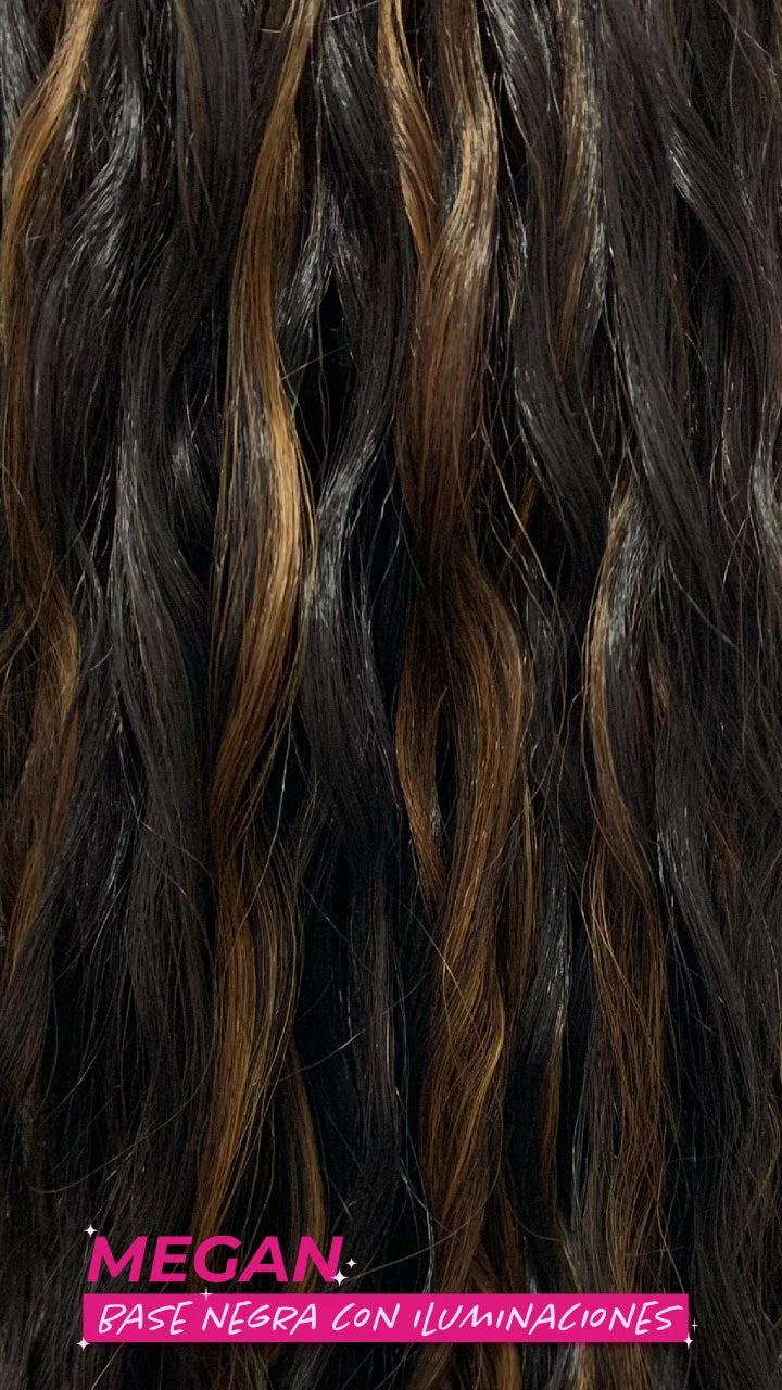 Ponytail Velcro XX-Long Onda Suelta