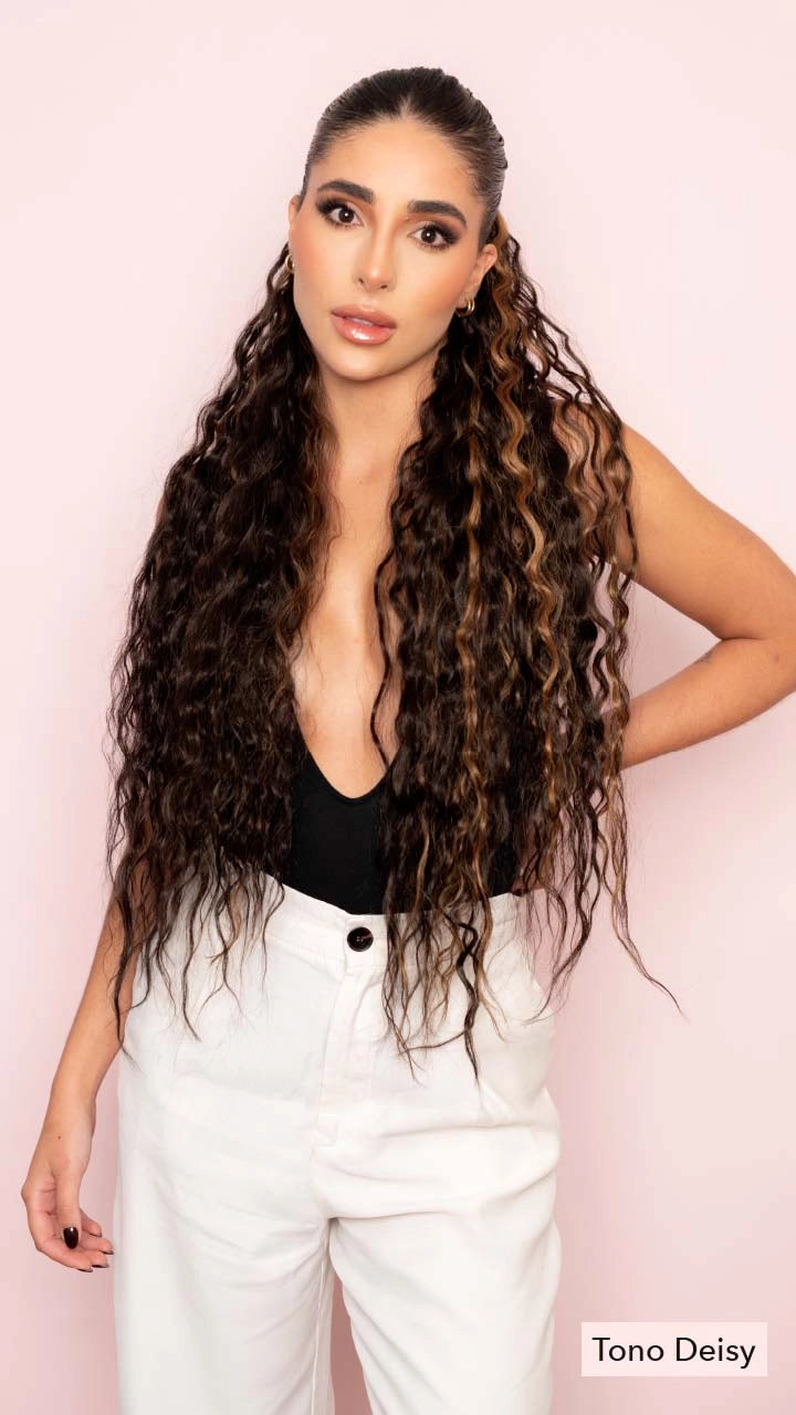 Ponytail Velcro X-Long Onda Natural