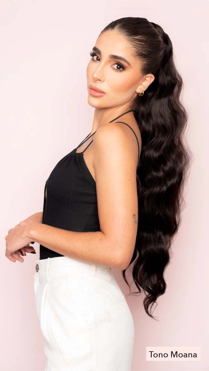Ponytail Velcro X-Long Onda de Agua