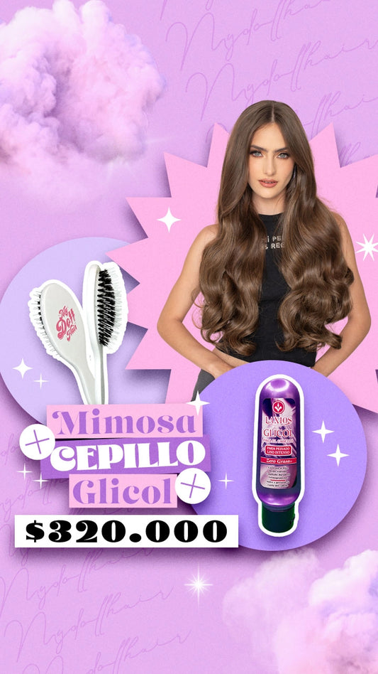 Mimosa + cepillo + glicol