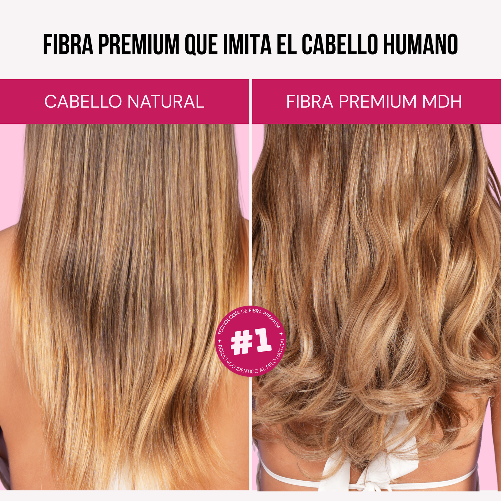 Extensiones Gin 16" de MyDollHair — fibra premium que imita el cabello humano