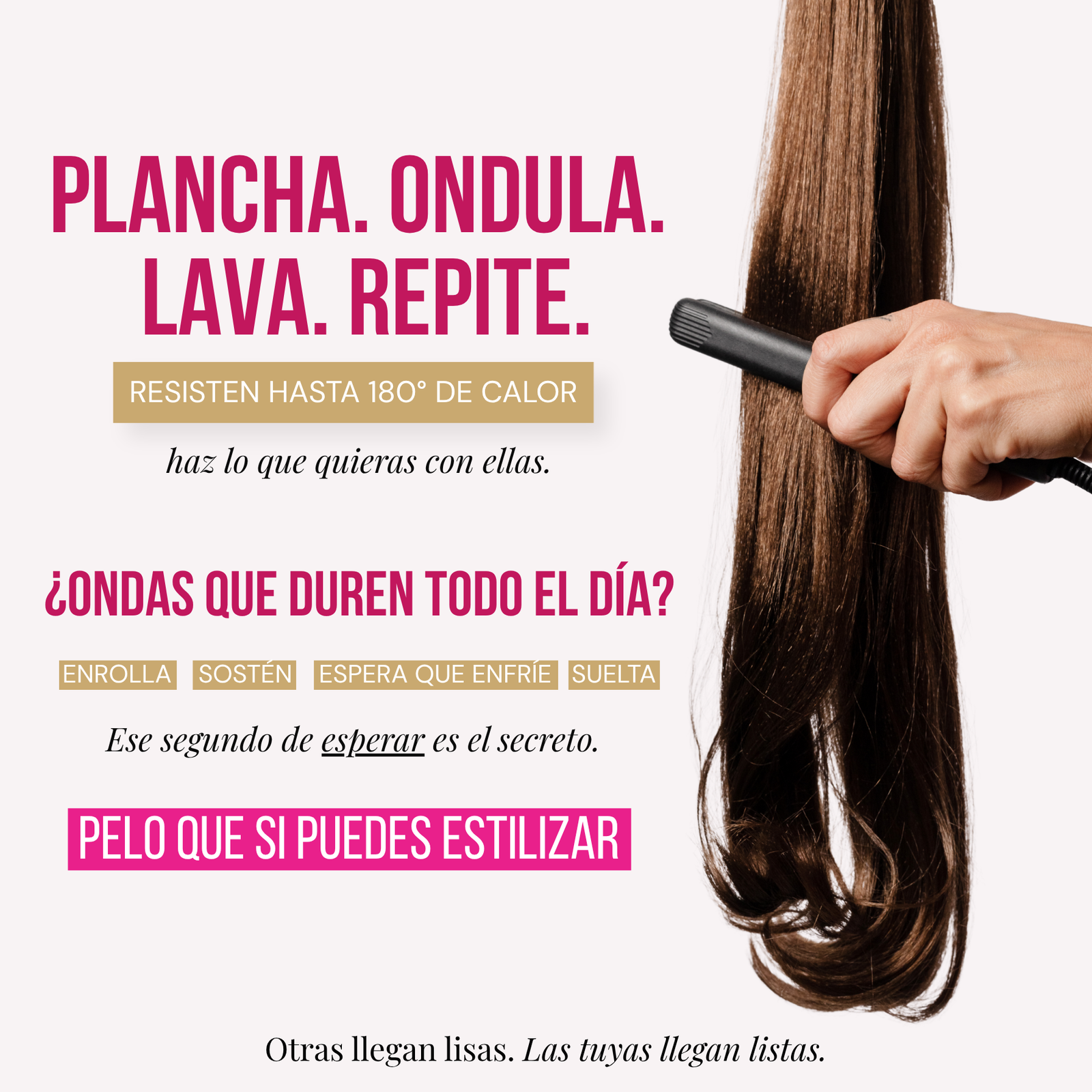 Cómo cuidar las extensiones Gin 16" de MyDollHair — resisten plancha y ondula hasta 180°