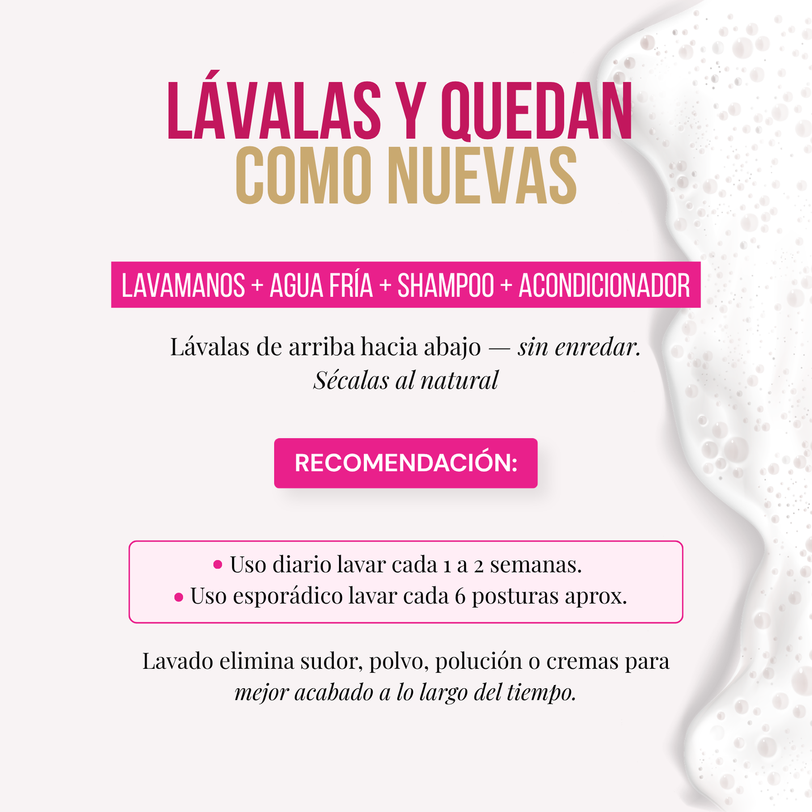 Cómo cuidar las extensiones Malibú 22" de MyDollHair — lavado y cuidado para que duren como nuevas