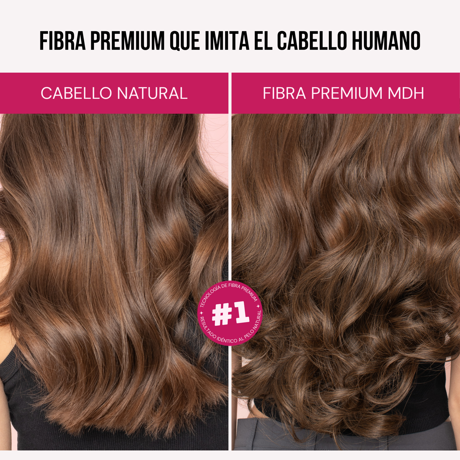 Extensiones Mimosa 20" de MyDollHair — fibra premium que imita el cabello humano