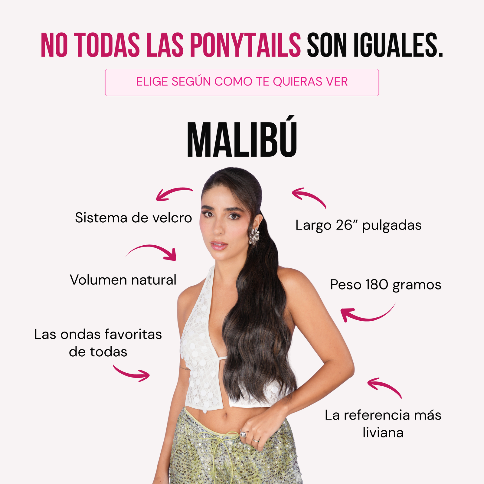 Ponytail Velcro MALIBU26”