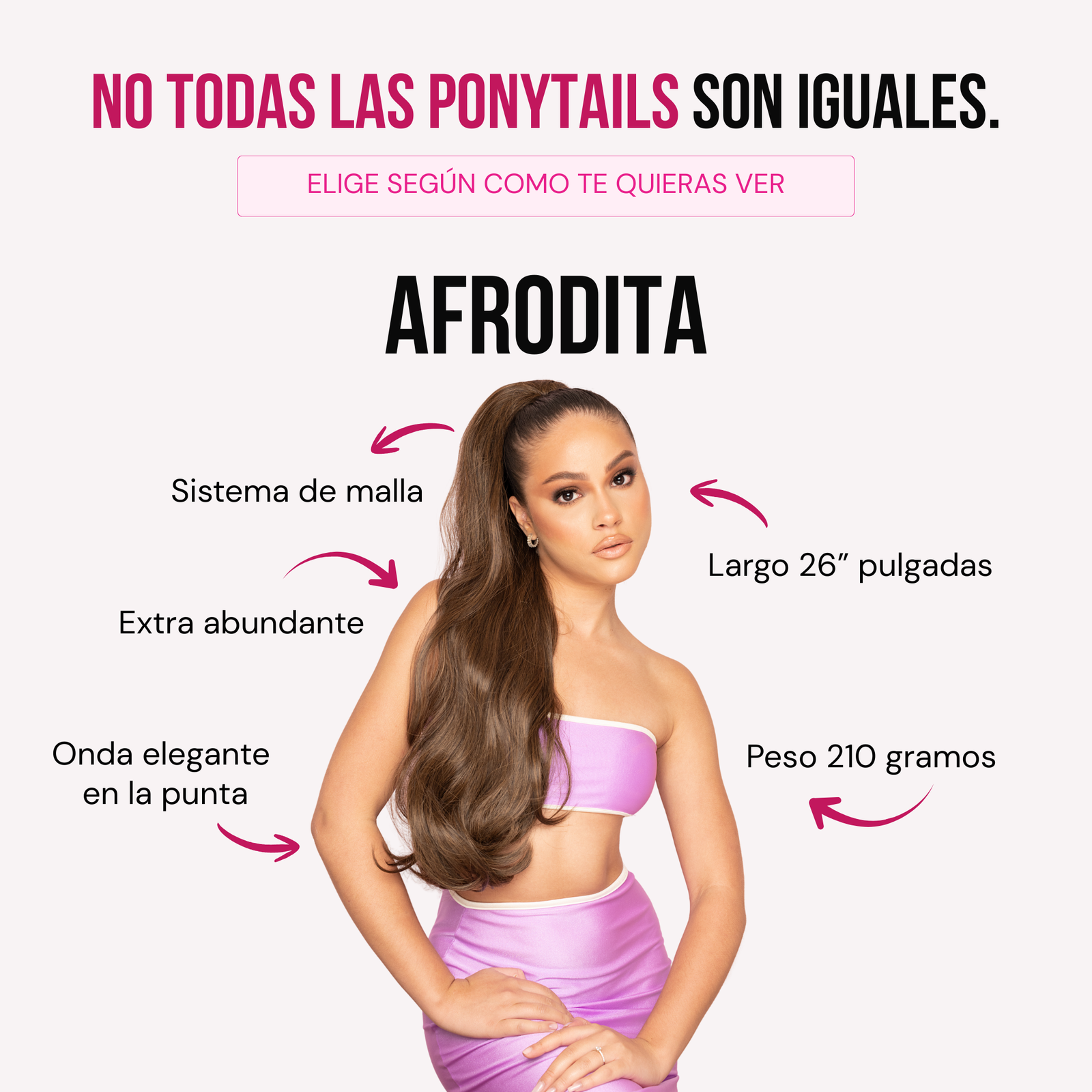 Ponytail Malla AFRODITA26”