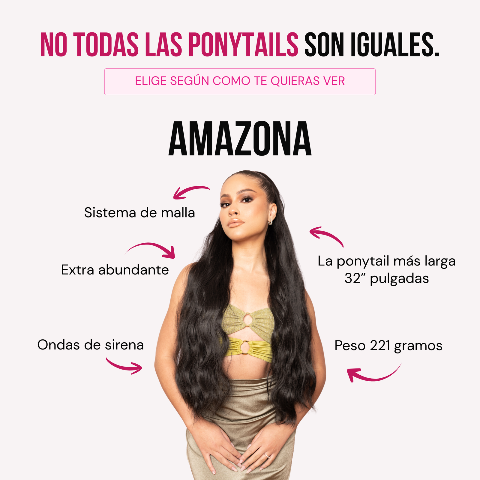 Ponytail Malla AMAZONA32”