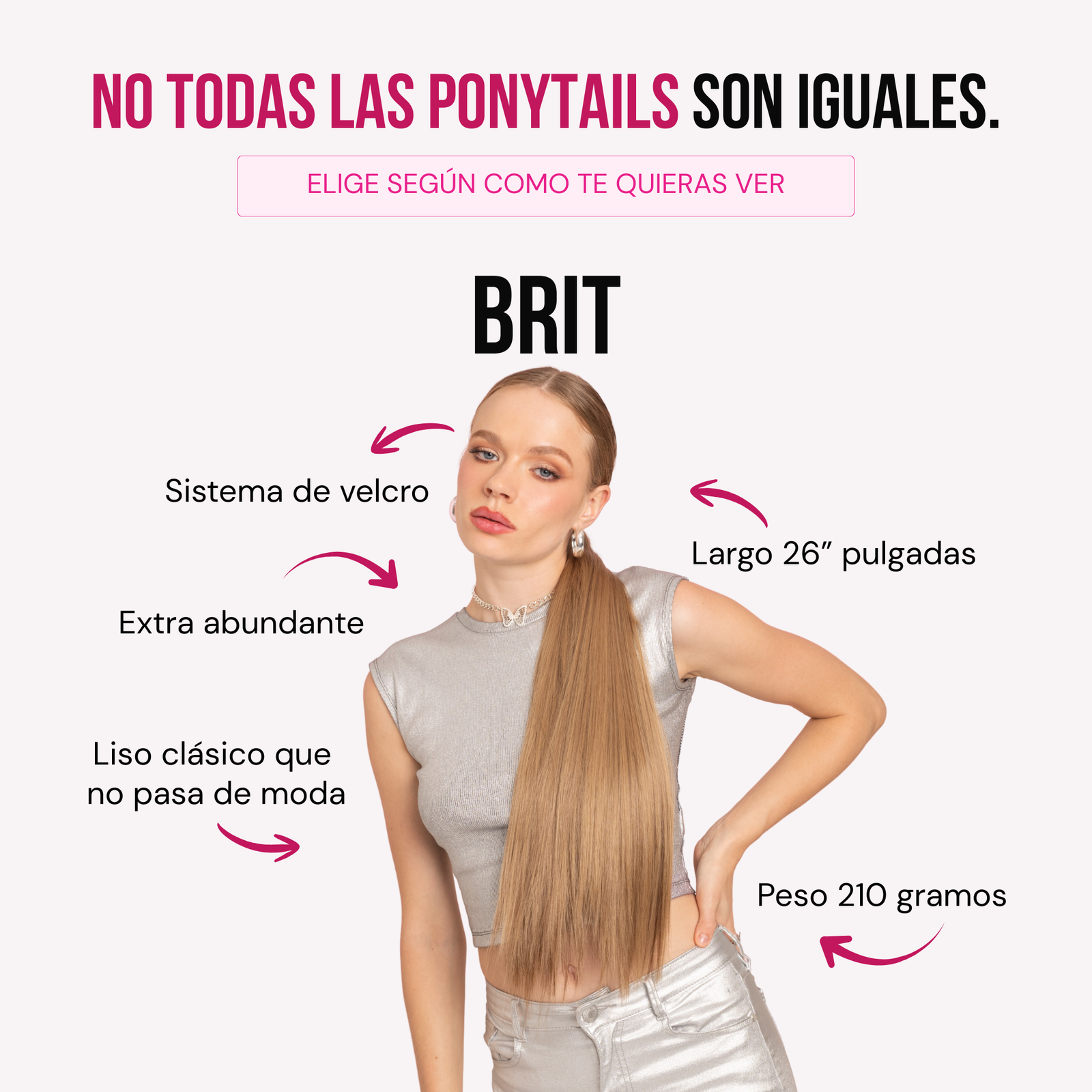 Ponytail Velcro BRIT26”